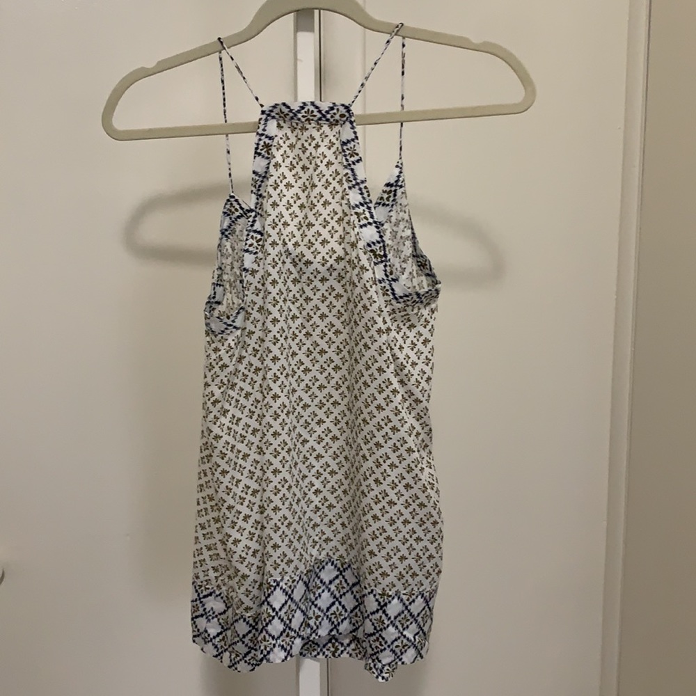 LOFT Patterned Racerback Tank Blouse - Picture 2 of 2